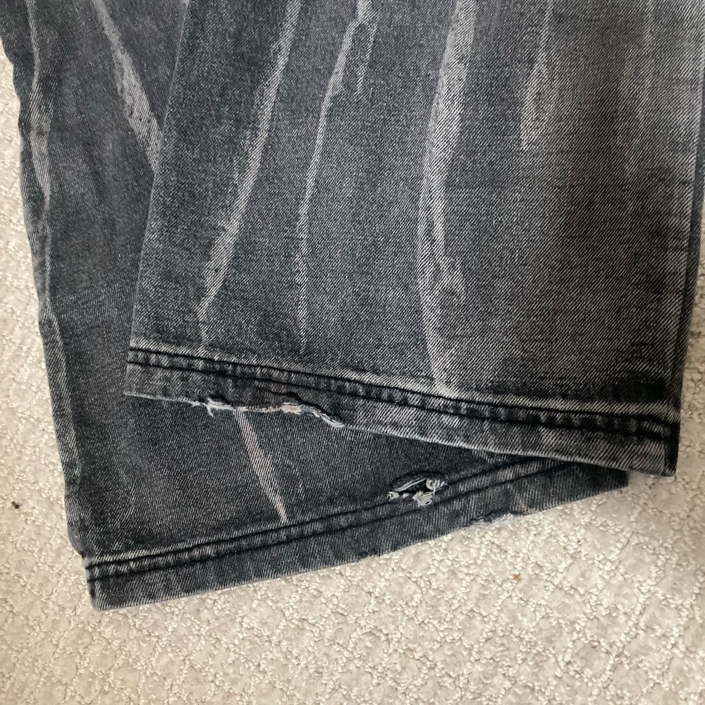 Grunge Disclosure Fly With Me Wide Lef Low Rise Printed Jeans - Picture 4 of 5
